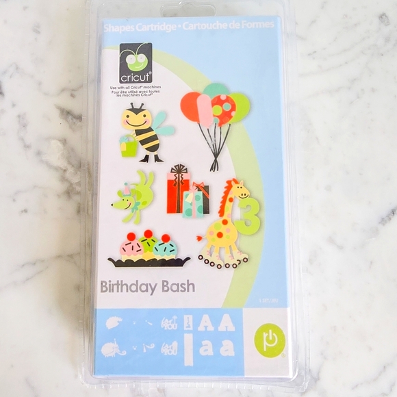Cricut Shapes Cartridge By Provo Craft ~ BIRTHDAY BASH New in Sealed Package - Picture 1 of 5